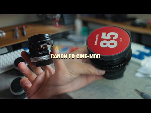 Converting FD lenses to Cine-modded EF lenses