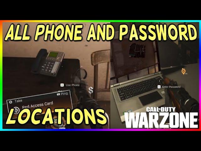 ALL PHONE AND PASSWORDS/ RED ACCESS CARDS! (Call-Of-Duty Warzone Easter Eggs!)