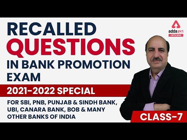 Recalled Questions Bank Promotion Test | 2021-2022 Special | Class 7