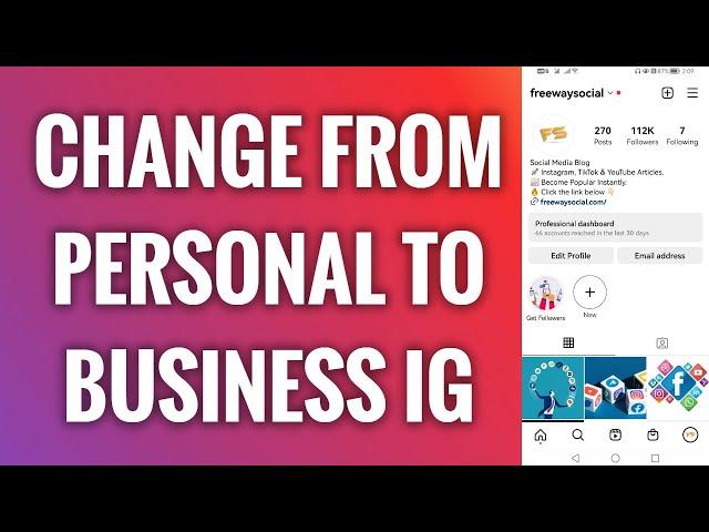 How To Change From Personal To Business Instagram Profile