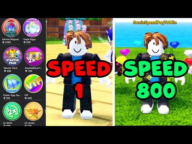 Level 1 - MAX With ALL GAMEPASSES in Sonic Speed Simulator!