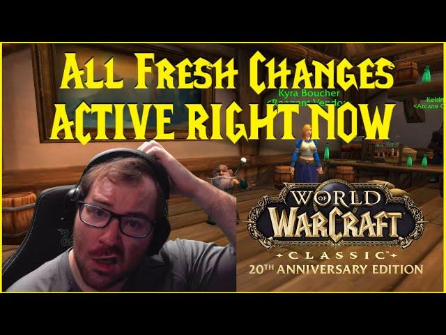 Classic WoW 20th: All Fresh Changes ACTIVE RIGHT NOW