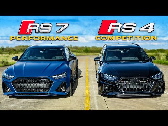 Audi RS7 vs RS4: DRAG RACE