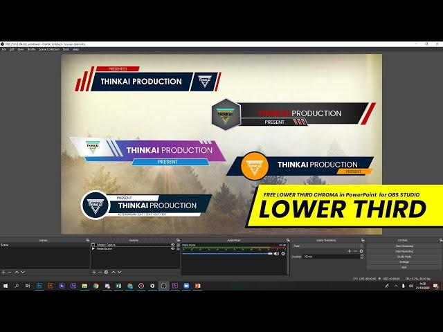 FREE 5 LOWER THIRD/TITLE ANIMATION for OBS Studio