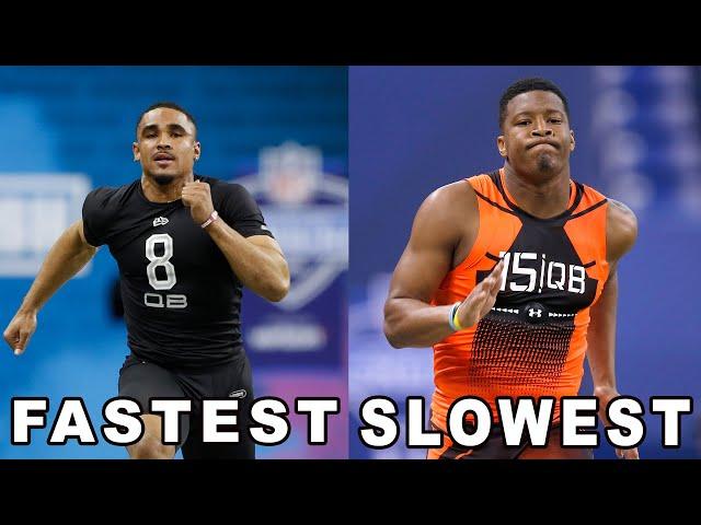 Slowest & Fastest: Top 10 Starting QB's 40-Yard Dash Times!