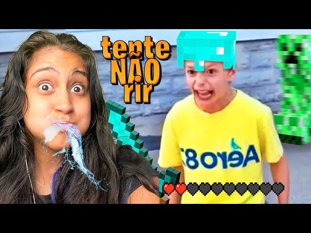 TENTE NÃO RIR com MEMES do MINECRAFT!  (COM ÁGUA NA BOCA)