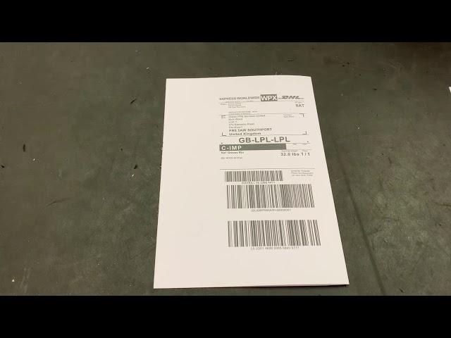 DHL shipping labels