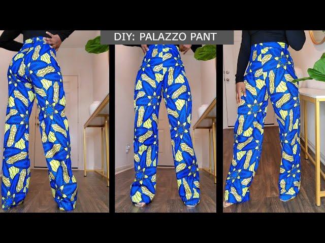 EASIEST PALAZZO PANT TUTORIAL | CUTTING AND STICHING | #palazzo #sewing #sewinghacks