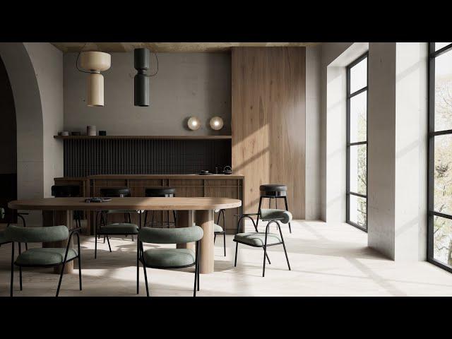 Unreal Engine Interior Animation | Japandi Brutalism