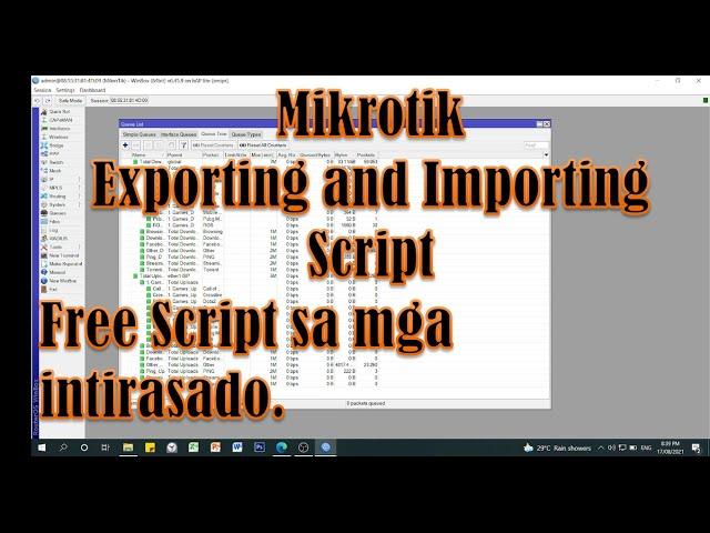 EXPORT AND IMPORT MIKROTIK SCRIPT WITH FREE SCRIPT