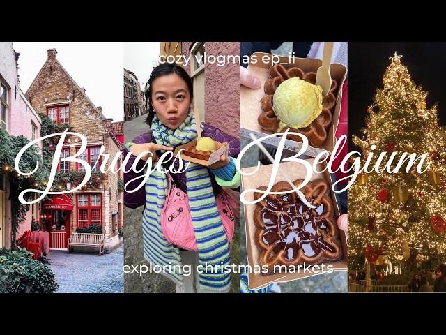 Bruges, Belgium Travel Vlog cozy december days, Christmas Markets, Travel guide Fairytale City