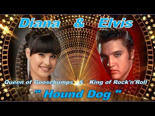 Diana&Elvis,Queen meets King and sing together "Hound Dog",Диана и Элвис, Королева встречает Короля