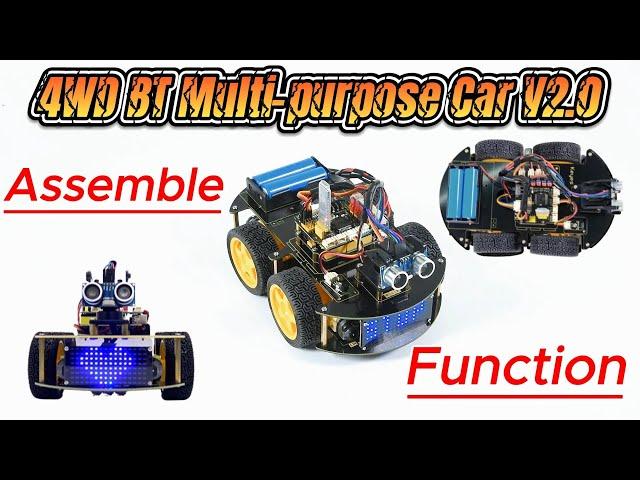 KEYESTUDIO 丨KS0470 4WD BT Robot Car V2.0 Kit for Arduino（Building the Perfect Robot）