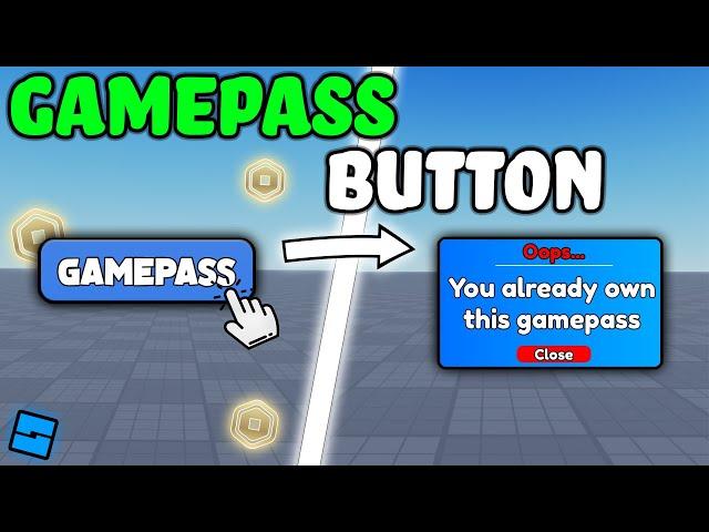 How to make a GAMEPASS Button | Roblox Studio Tutorial