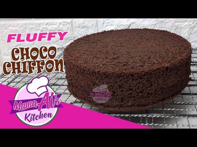 Fluffy Chocolate Chiffon Cake / Easy Chocolate Chiffon