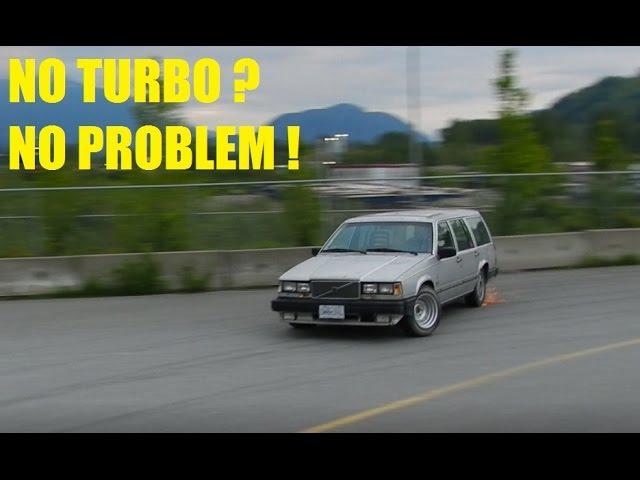 114HP VOLVO WAGON DRIFTS ON DRY PAVEMENT !