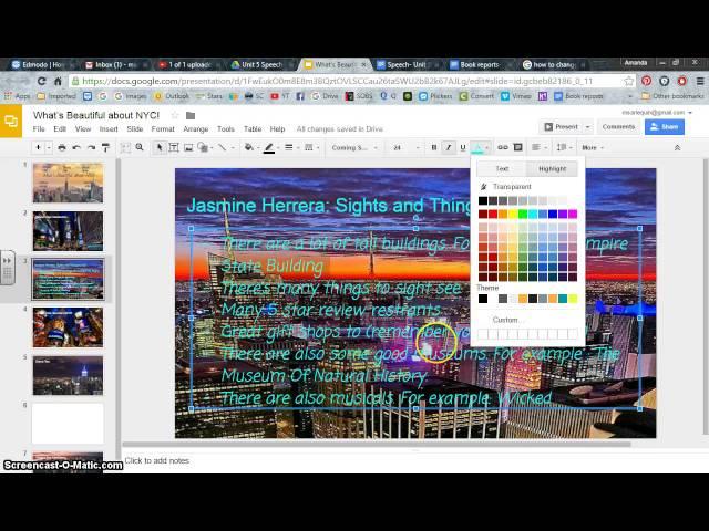 Google Slides  Changing Text Background Color