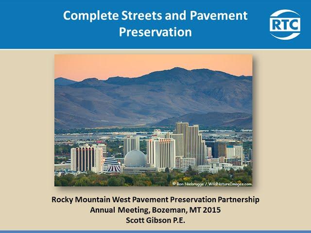Complete Streets and Pavement Preservation