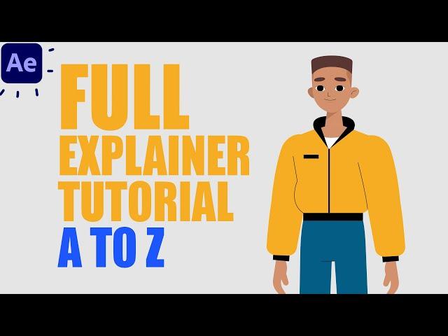 Full 2D Explainer Animation in After Effects Tutorials  #live30