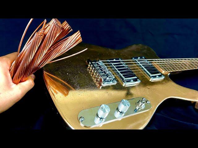 Turning 50lbs of Copper Wire into a Bronze Guitar