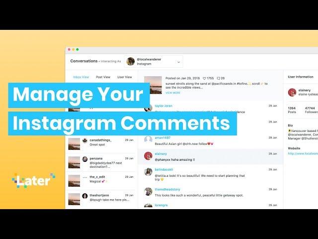 Reply to your Instagram Comments with Later's Conversations Feature 