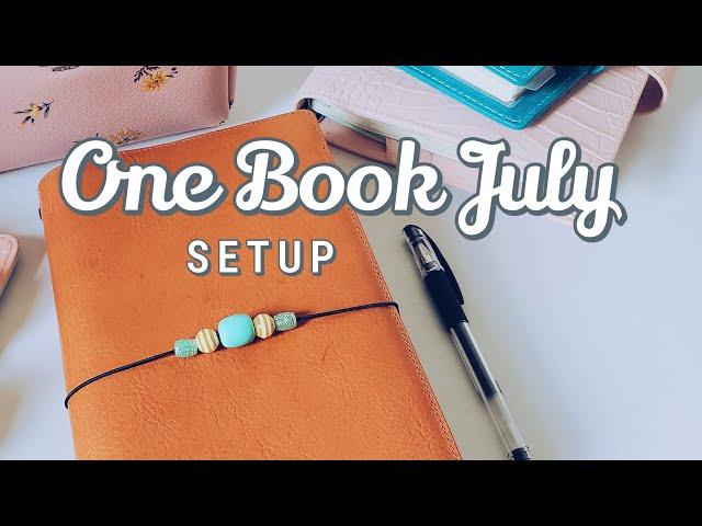 One Book July 2020 Setup | Gillio Giramondo XL + Moleskine Bullet Journal