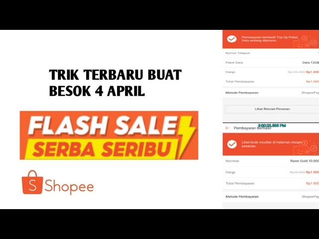 Trik Flash Sale Shopee Serba Seribu- Di jamin 100% Berhasil