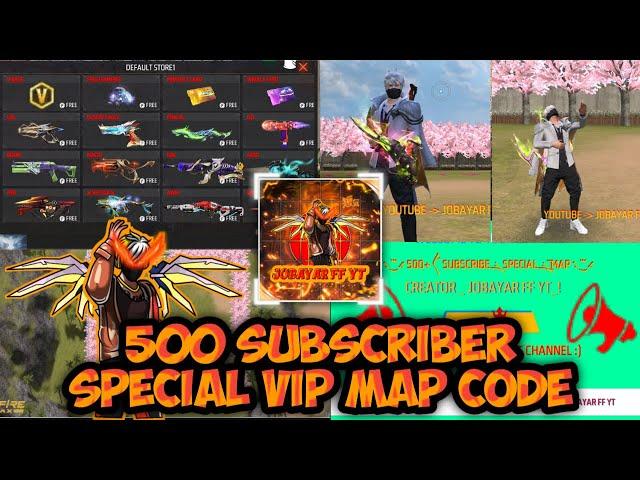 FREE FIRE NEW MAP CODE | 500 SUBSCRIBERS SPECIAL EVO GUN + EMOT MAP CODE | BANGLADESH SERVER NEW MAP