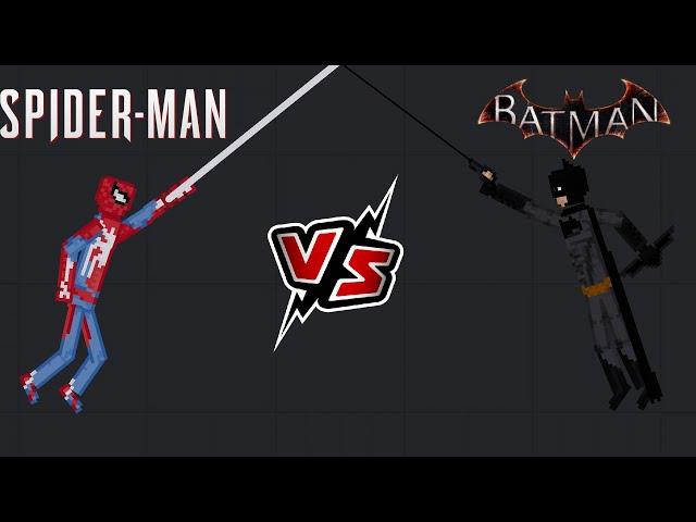 Spider-Man vs Batman in People Playground