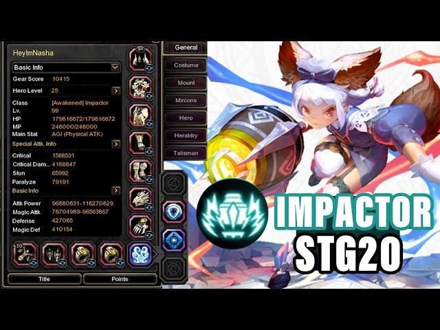 [Machina] IMPACTOR STG20 Project | +GEAR REVIEW | Dragon Nest SEA