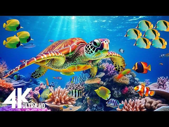 Ocean 4K - Sea Animals for Relaxation, Beautiful Coral Reef Fish in Aquarium, 4K Video Ultra HD #160