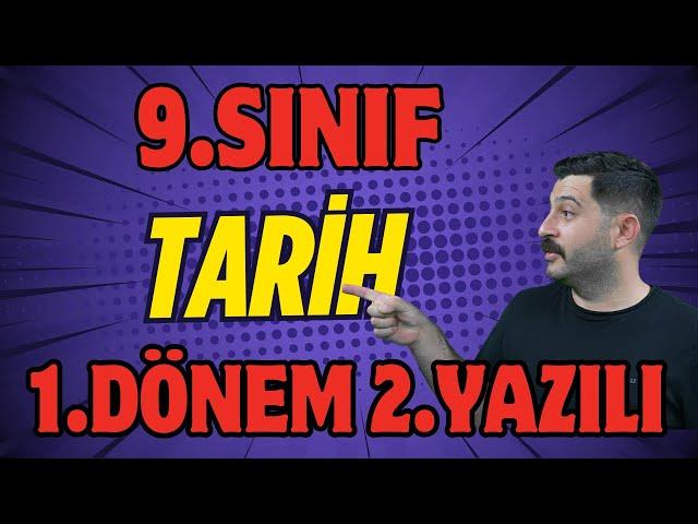 9. Sınıf Tarih 1. Dönem 2. Yazılı 2025 | Açık Uçlu Sorular Yeni Müfredat