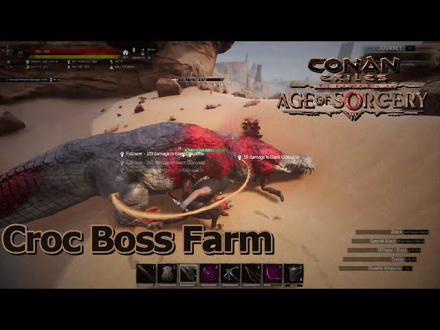 Conan Exiles | Croc Boss Farm | Easy Legendary Weapon Farm 2023