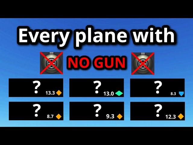 1 KILL IN EVERY PLANE WITHOUT A GUN (this was so painful)