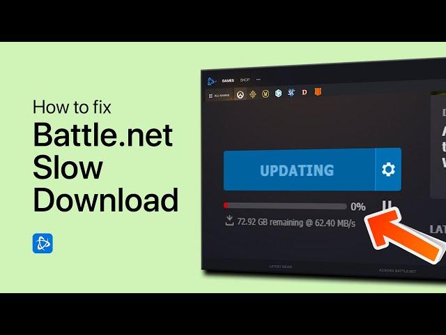 How To Fix Battle.net Slow Download Speed & Connection Problems