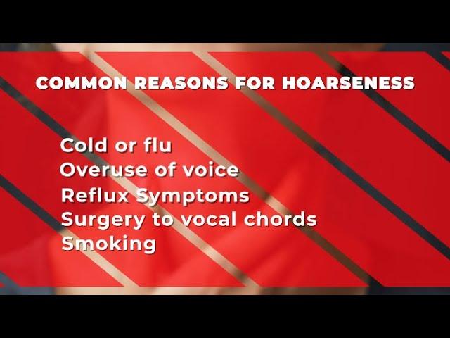 Hoarseness – What causes it and ways to help heal your voice