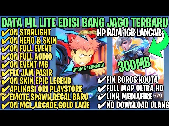 Data ML Lite Full Event 300Mb Terbaru Patch M6 | ML Lite | Cara Mengatasi Lag & Patah Patah