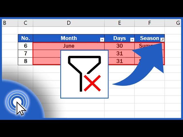 How to Clear or Remove Filter in Excel