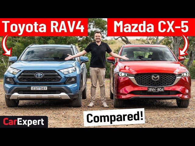 2022 RAV4 hybrid v CX-5 turbo (inc. 0-100) comparison. Can Toyota trump the Mazda?