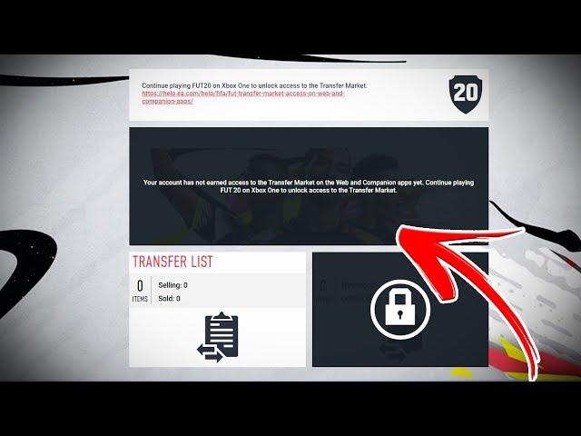 FIFA 20 WEB APP NO TRANSFER MARKET ACCESS *FIX*