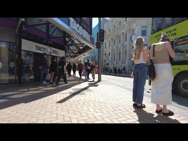 (4k) Weekend Walk. Courtenay Place - Midland Park. Wellington, New Zealand. October 2022.