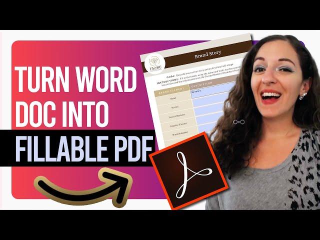 Make An Existing Word Document Into a Fillable PDF Form | Step by Step