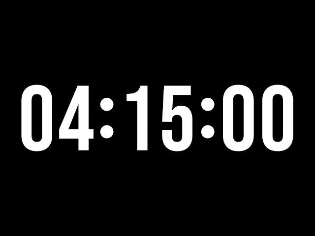 4 Hour 15 Minute Timer With Alarm - 255 Minute Countdown Timer