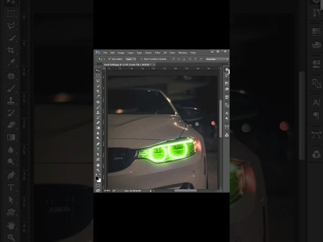 Very Easy Way To Change Car HeadLight Color In Photoshop | Photoshop tutorial #shorts #shortvideo