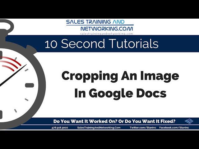 Cropping An Image In Google Docs