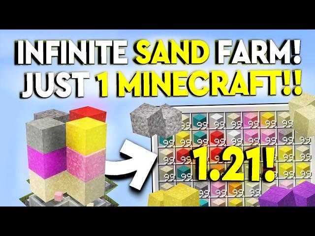 BEST MINECRAFT INFINITE SAND FARM 1.21! Bedrock MCPE/Xbox/PS4/Nintendo Switch/Windows 10