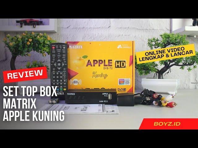 Cara Setting STB Matrix Apple Kuning || Review Set Top Box Matrix Apple Kuning TV Digital DVB-T2 UHF