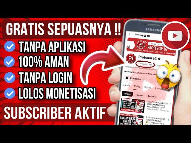 1 Hari 1000 Subscriber Gratis DALAM HITUNGAN JAM‼️CARA MENAMBAH SUBSCRIBER YOUTUBE GRATIS AMAN 2024