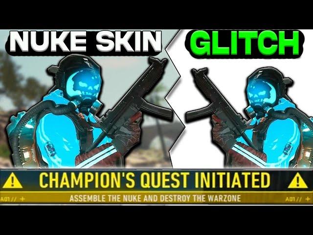 *NUKE SKIN GLITCH* IN WARZONE SEASON 4! EASY CHAMPIONS QUEST NUKE SKIN GLITCH! [WARZONE GLITCHES]