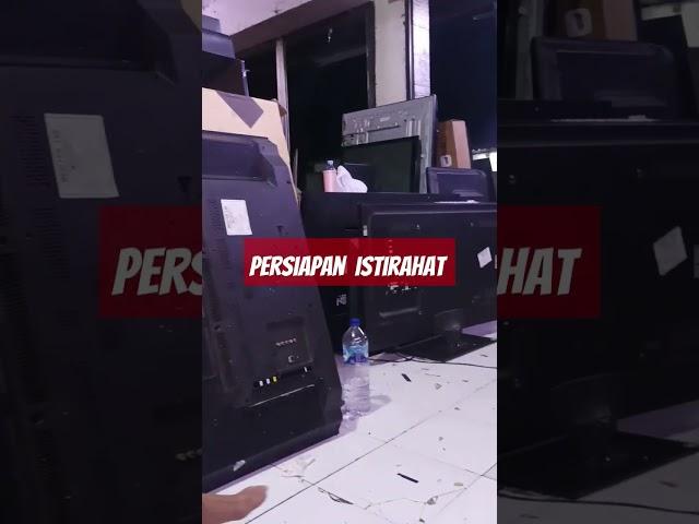 Persiapan istirahat bolooo #servicetvlcd #servistv